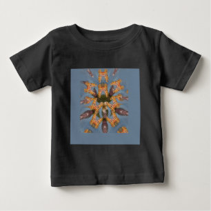 Kaleidoscope Giraffe Mandala: Abstract Safari Art Baby T-Shirt