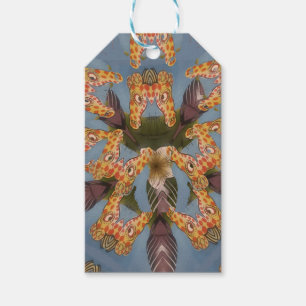 Kaleidoscope Giraffe Mandala: Abstract Safari Art Gift Tags