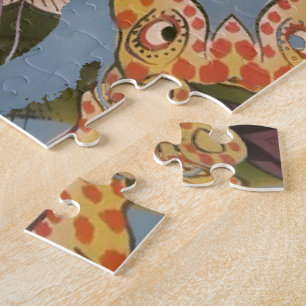 Kaleidoscope Giraffe Mandala: Abstract Safari Art Jigsaw Puzzle