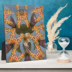 Kaleidoscope Giraffe Mandala: Abstract Safari Art Plaque
