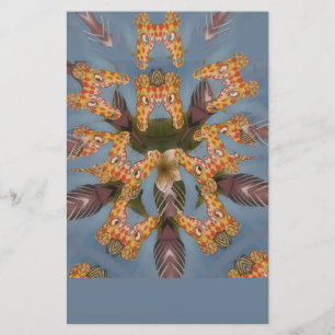 Kaleidoscope Giraffe Mandala: Abstract Safari Art Stationery