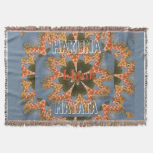 Kaleidoscope Giraffe Mandala: Abstract Safari Art Throw Blanket