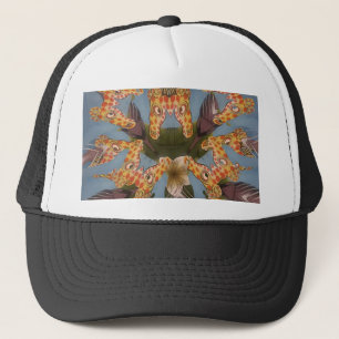 Kaleidoscope Giraffe Mandala: Abstract Safari Art Trucker Hat