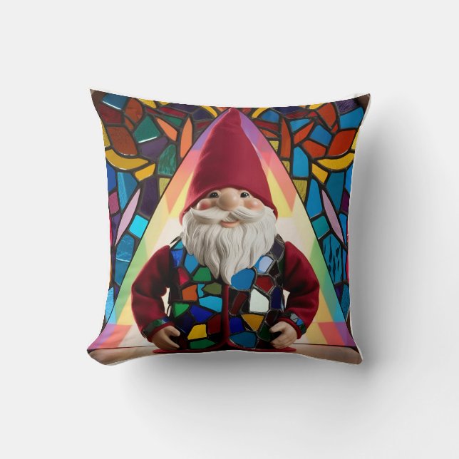 Kaleidoscope Gnome Landscape: Light Show Cushion (Front)