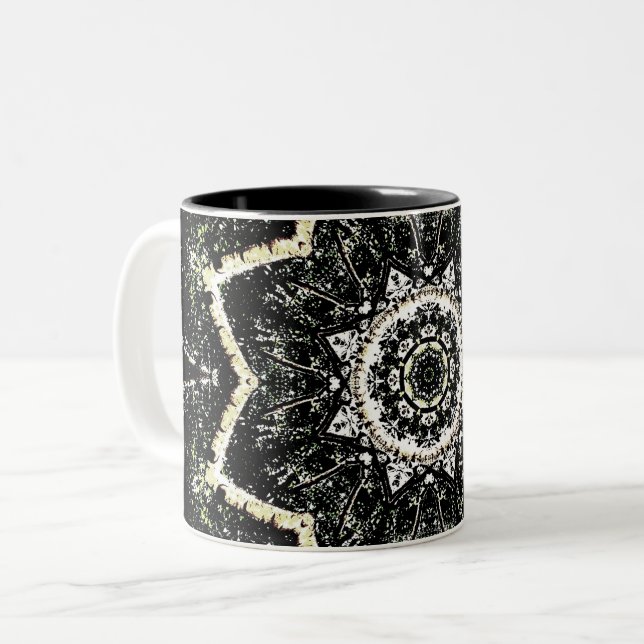 Kaleidoscope Gothic Two-Tone Coffee Mug (Front Left)