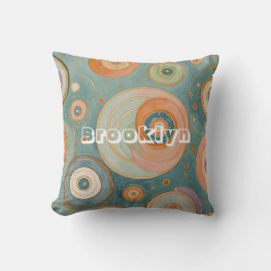 Kaleidoscope Harmony: The Swirly Pastel Circles Cushion