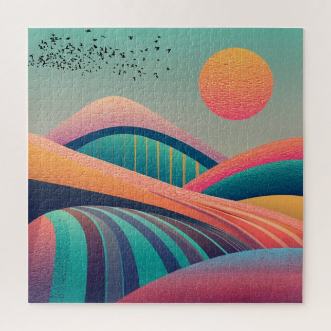 Kaleidoscope Hills Landscape Jigsaw Puzzle (Vertical)