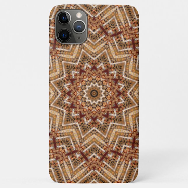 Kaleidoscope Light Brown Star Case-Mate iPhone Case (Back)