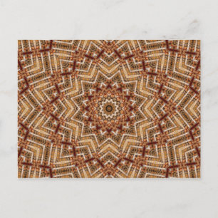 Kaleidoscope Light Brown Star Postcard
