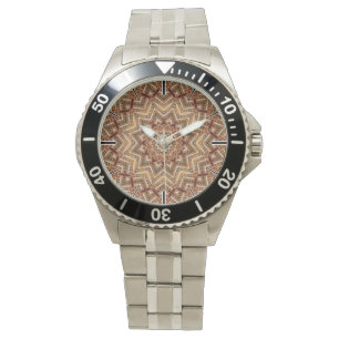 Kaleidoscope Light Brown Star Watch