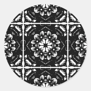 Kaleidoscope mandala art classic round sticker