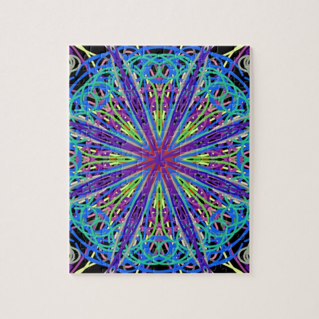 Kaleidoscope Mandala Art Joyful Colours Jigsaw Puzzle (Vertical)