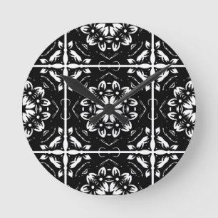 Kaleidoscope mandala art round clock