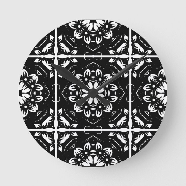 Kaleidoscope mandala art round clock (Front)