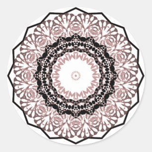 Kaleidoscope , mandala classic round sticker