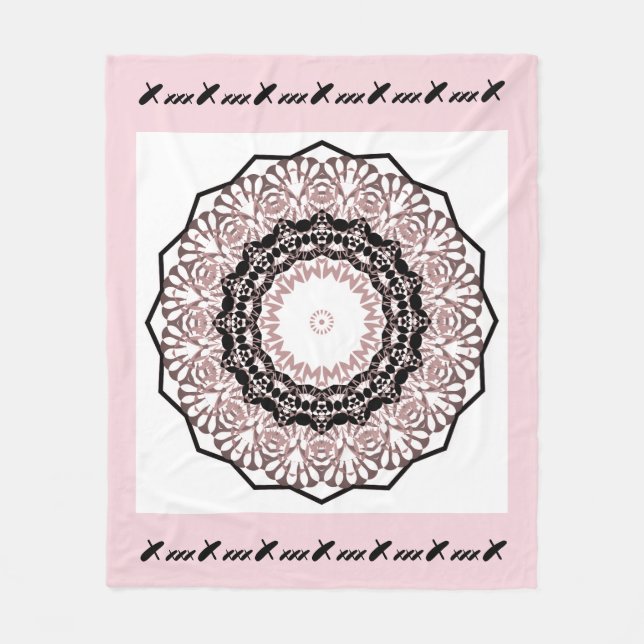 Kaleidoscope , mandala fleece blanket (Front)