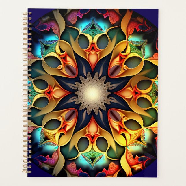 Kaleidoscope Mandala Flower Design-23091 Planner (Front)