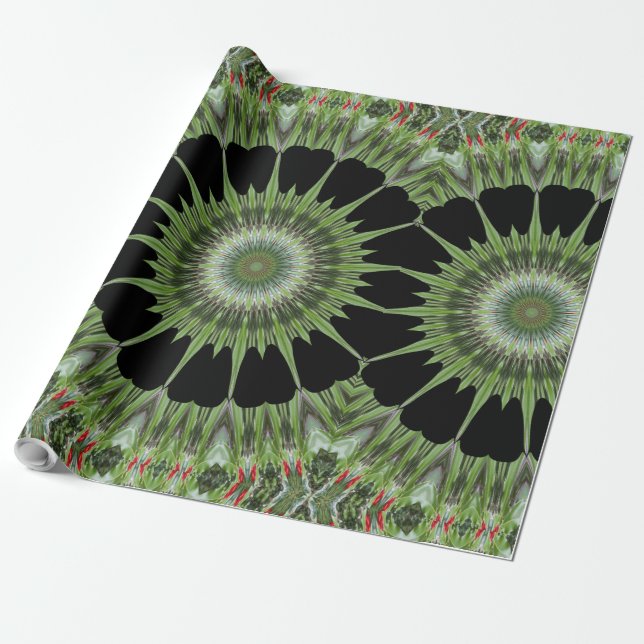 Kaleidoscope Mandela Art Wrapping Paper (Unrolled)