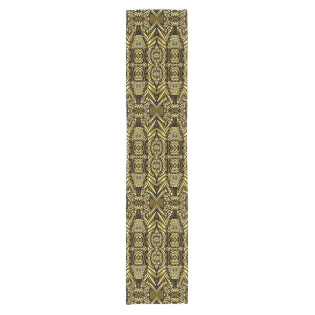 Kaleidoscope Mini Fractal V + your ideas Short Table Runner (Front)