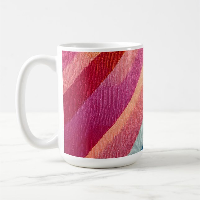 Kaleidoscope Morning – Geometric Abstract Mug (Left)