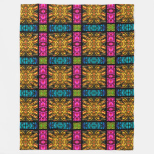 Kaleidoscope Mosaic II + your ideas Fleece Blanket
