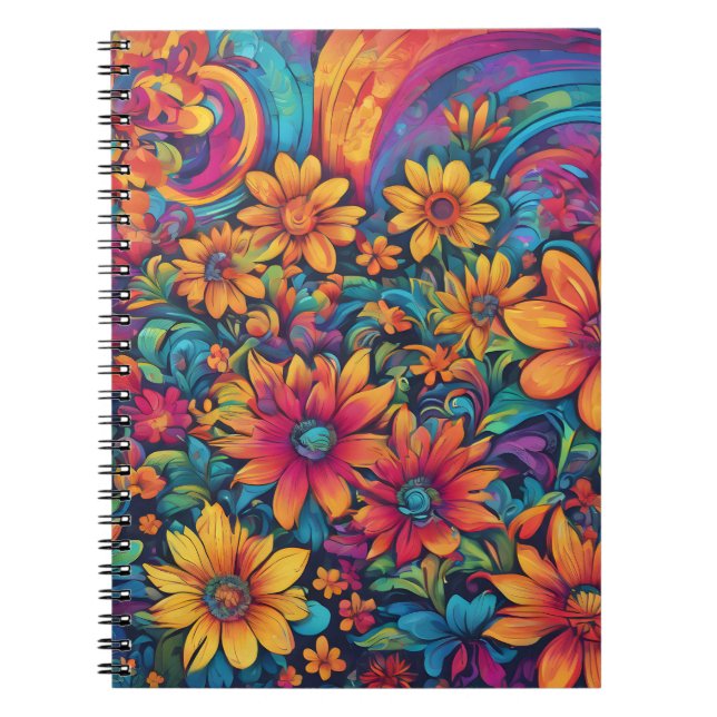 "Kaleidoscope of Colour" Art Spiral Notebook (Front)