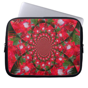 Kaleidoscope of Crimson: Blood Milkweed Flower Art Laptop Sleeve