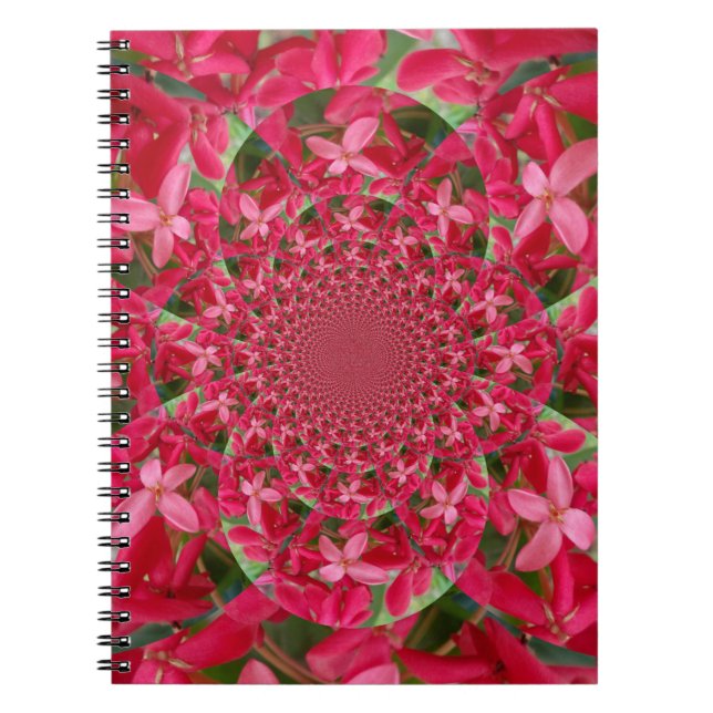 Kaleidoscope of Crimson: Blood Milkweed Flower Art Notebook (Front)