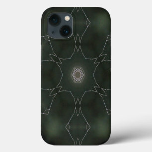 Kaleidoscope of Dew Star Black Background iPhone 13 Case