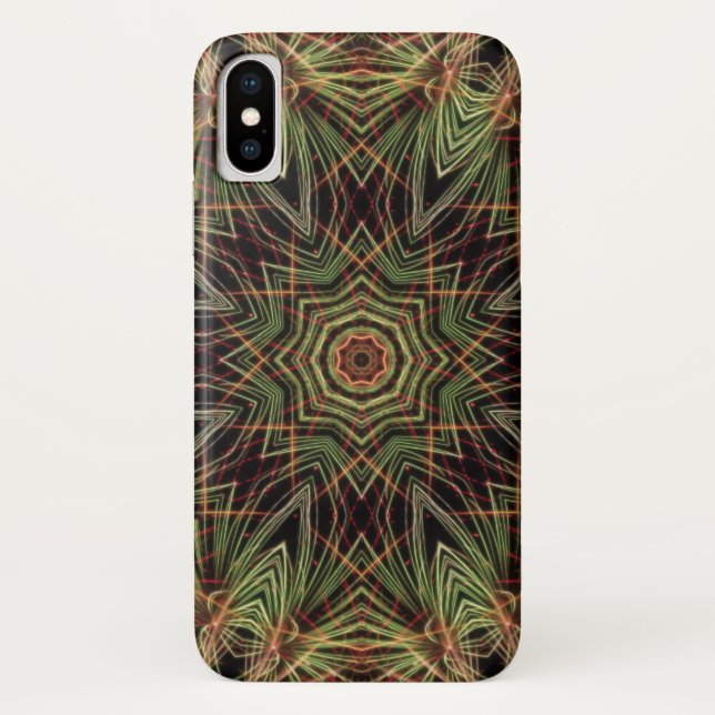Kaleidoscope of Green Iphone case (Back)