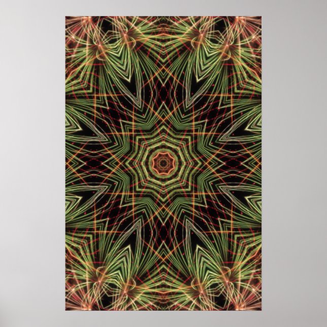 "Kaleidoscope of Green" Poster (Front)