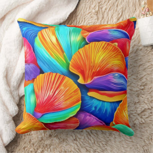 Kaleidoscope of Ocean Shells Cushion