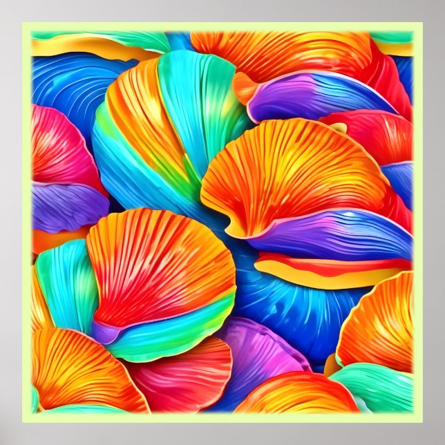 Kaleidoscope of Ocean Shells Poster (Front)