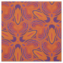 Kaleidoscope orange purple flower lines