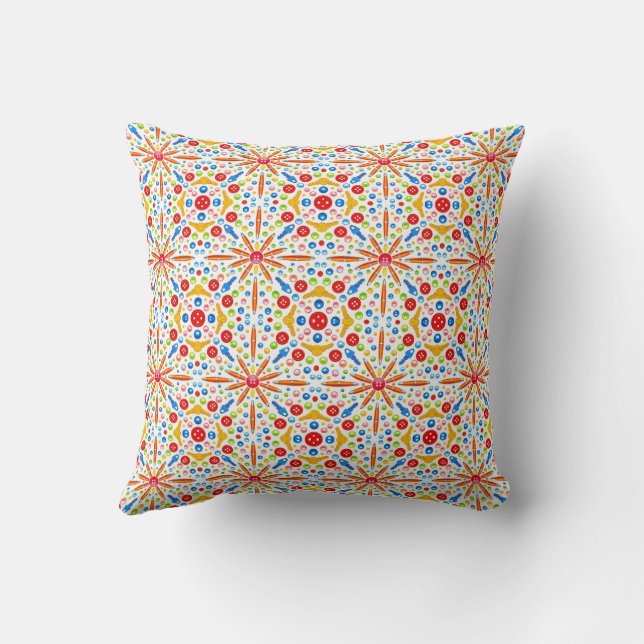 Kaleidoscope pattern cushion (Back)