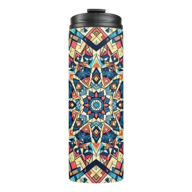 Kaleidoscope Pattern Thermal Tumbler (Front)