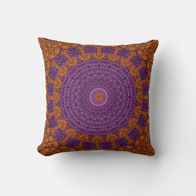 Kaleidoscope Pattern Throw Pillow (Front)