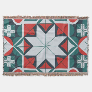 Kaleidoscope patterned throw blanket