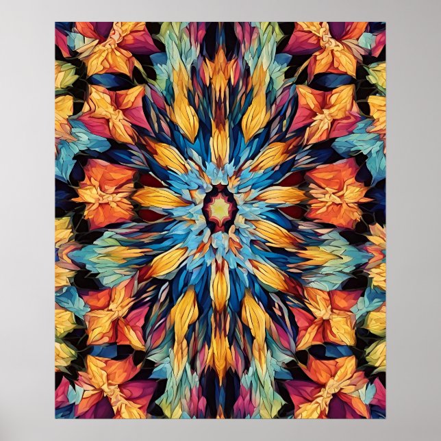 Kaleidoscope Patterns Posters for Home Decor (Front)