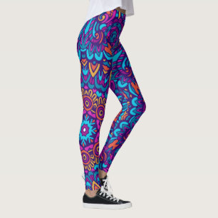 Kaleidoscope Purple Mandala Pattern Leggings