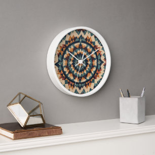 Kaleidoscope Quilt Pattern Clock