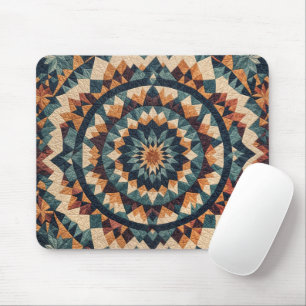 Kaleidoscope Quilt Pattern Mouse Pad