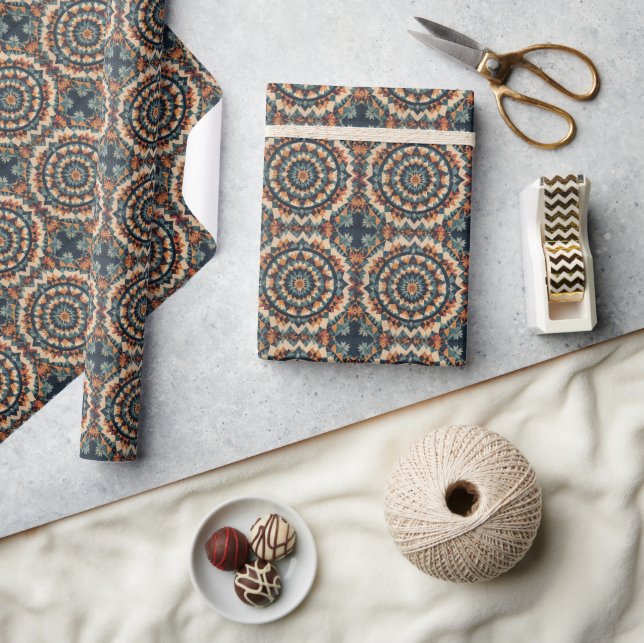 Kaleidoscope Quilt Pattern Wrapping Paper (Crafts)