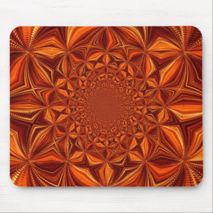 Kaleidoscope Red Digital Art Pattern-67546 Mouse Pad