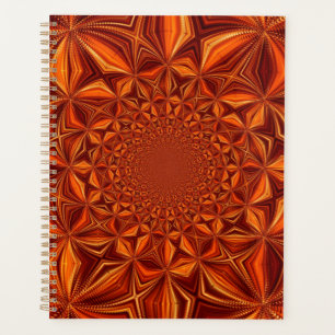 Kaleidoscope Red Digital Art Pattern-67546 Planner