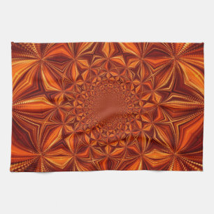 Kaleidoscope Red Digital Art Pattern-67546 Tea Towel