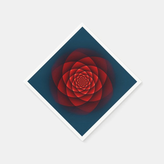 Kaleidoscope ROSE red Napkin (Corner)