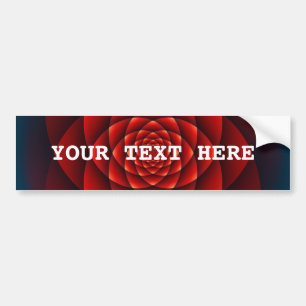 Kaleidoscope ROSE red + your idea Bumper Sticker