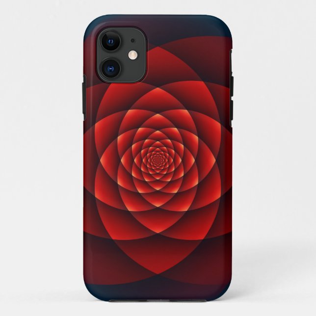 Kaleidoscope ROSE red + your idea Case-Mate iPhone Case (Back)
