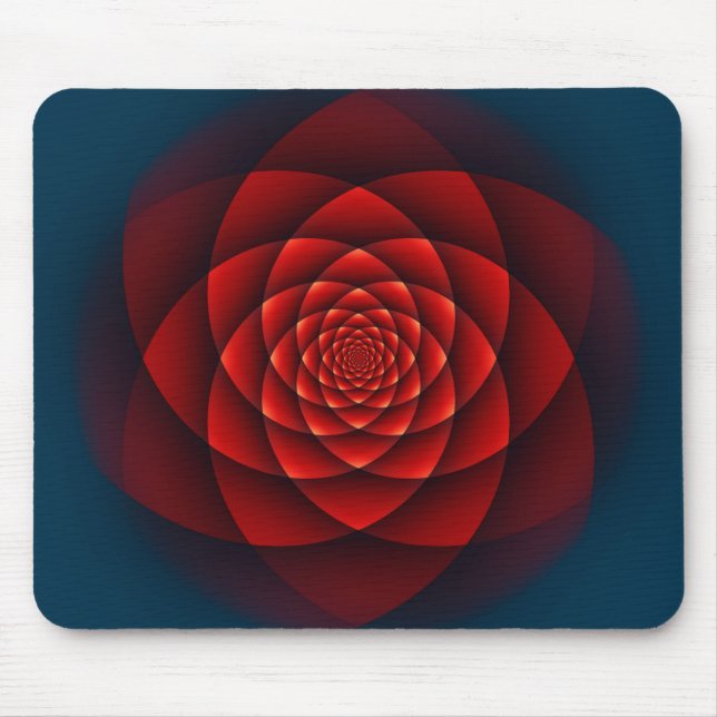 Kaleidoscope ROSE red + your idea Mouse Pad (Front)